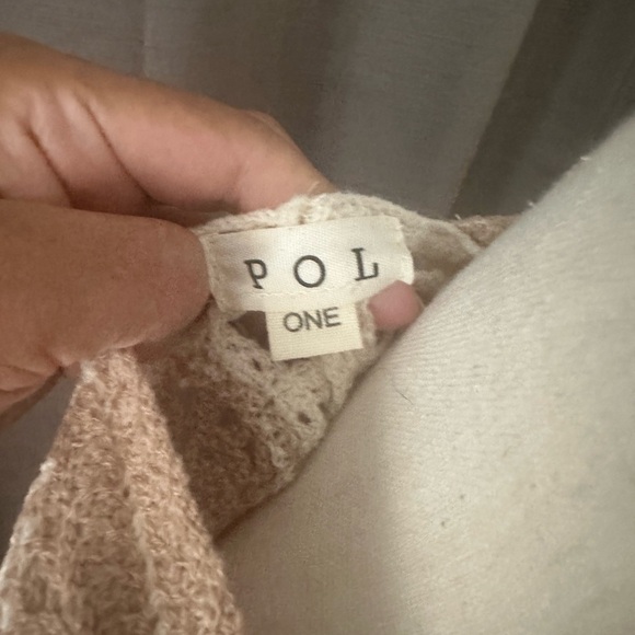 POL Cream and Tan Crochet Cardigan - Picture 7 of 8